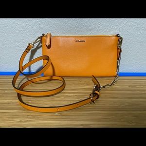 Coach Saffiano Leather Kylie Crossbody Mandarin Orange 50839